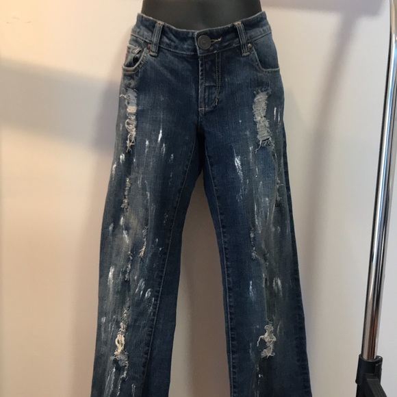 Parasuco denim legend. Distressed denim with paint/sparkle detail - Picture 4 of 16